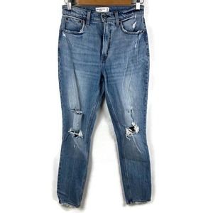 Abercrombie And Fitch Jeans Size 26 Long Blue Distressed Skinny High Rise Pants